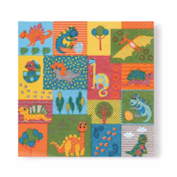 PW International 20 Serviettes Dino, Papier, Multicolore, 14 an(s), 99 an(s), unisexe, Multicolore