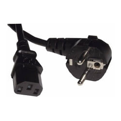 Cordon secteur 'froid' 2,5M. noir pour pieces preparation...