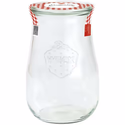 Rundrandglas Tulpe 1750ml mit Deckel 100mm Einkochwelt Montant du contenu: 4 pièce par Pack Hauteur 19 cm Mélange de matériau ...
