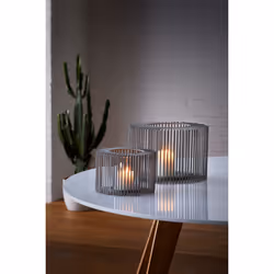Philippi Oslo bougeoir Verre, Acier Marron