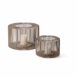 Philippi Oslo bougeoir Verre, Acier Marron