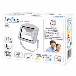 Ledino Charlottenburg 20SN 20 W LED Argent F