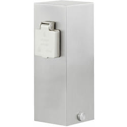 Ledino - Prise extérieure 2 voies poteau inox jardin distributeur d'électricité terrasse 1179000001015