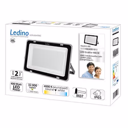 Ledino Oberbilk 400 Spot d'éclairage de surface Noir, Argent Ampoule(s) non remplaçable(s) LED 400 W E