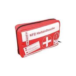 Cartrend 7730042 Trousse De Premiers Secours, Rouge, Din 13164, Avec Les Mesures D'Urgence De Premiers Secours Selon Malteser