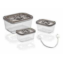 Boites de conservation - boites hermetiques Caso - 1177 - VacuBoxx Lot de 3 recipients sous vide empilables en verre