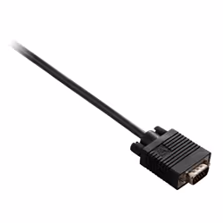 V7 Câble vidéo VGA mâle vers VGA mâle, noir 2m 6.6ft, 2 m, VGA (D-Sub), VGA (D-Sub), Noir, Chine, Mâle/Mâle