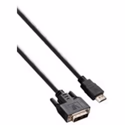 V7 Câble HDMI DVI (m/m) HDMI/DVI-D Dual Link noir 2 m, 2 m, DVI-D, HDMI, Nickel, Noir, Mâle/Mâle