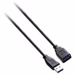 V7 Câble d'extension USB 3.0 A femelle vers USB 3.0 A mâle, noir 3m 10ft, 3 m, USB A, USB A, USB 3.2 Gen 1 (3.1 Gen 1), Mâle/ ...