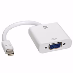 V7 Adaptateur vidéo Mini-DisplayPort mâle vers VGA femelle, blanc, 0,17 m, mini DisplayPort, VGA (D-Sub), Blanc, Chine, Mâle/ ...