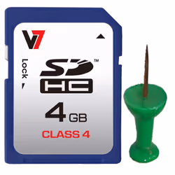 V7 Carte Micro SDHC 16 Go classe 10 + adaptateur SD