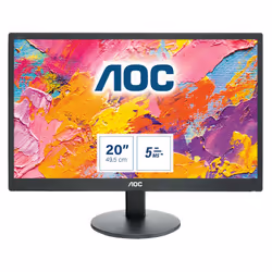 AOC 70 Series E2070SWN, 49,5 cm (19.5"), 1600 x 900 pixels, HD+, LED, 5 ms, Noir