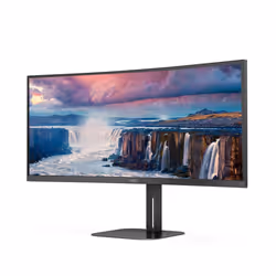 AOC V5 CU34V5C/BK, 86,4 cm (34"), 3440 x 1440 pixels, Wide Quad HD, LED, 1 ms, Noir
