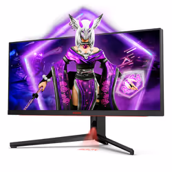 AOC AGON PRO AG344UXM écran plat de PC 34" UltraWide Quad HD LED Noir, Rouge