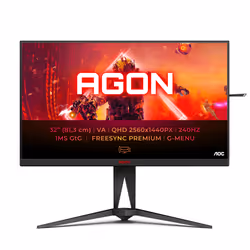 AOC AGON 5 AG325QZN/EU, 80 cm (31.5"), 2560 x 1440 pixels, Quad HD, LED, 0,5 ms, Noir