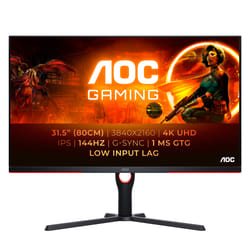 AOC G3 U32G3X/BK LED display 31.5" 4K Ultra HD Noir, Rouge