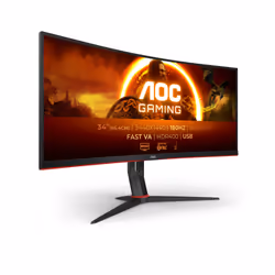 AOC G2 CU34G2XPD/BK écran plat de PC 34" Wide Quad HD LED Noir, Rouge