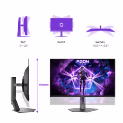 AOC AG326UZD2 écran plat de PC 80 cm (31.5") 3840 x 2160 pixels Noir - Vue supplémentaire 2
