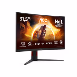 AOC G4 C32G4Z écran plat de PC 80 cm (31.5") 1920 x 1080 pixels Noir, Rouge - Vue supplémentaire 2