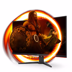AOC G2 CQ32G2SE/BK LED display 31.5" 2K Ultra HD Noir, Rouge