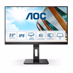 AOC P2 22P2DU, 54,6 cm (21.5"), 1920 x 1080 pixels, Full HD, LED, 4 ms, Noir