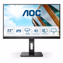 AOC P2 22P2Q, 54,6 cm (21.5"), 1920 x 1080 pixels, Full HD, LED, 4 ms, Noir