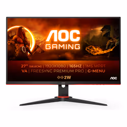 AOC 27G2SAE/BK, 68,6 cm (27"), 1920 x 1080 pixels, Full HD, LED, 1 ms, Noir, Rouge