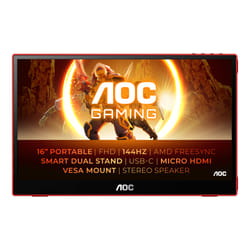 AOC 16G3 écran plat de PC 15.6" Noir, Rouge