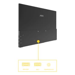 AOC 16T20E2 téléviseur et moniteur portables Moniteur portable Noir 39,6 cm (15.6") LED 1920 x 1080 pixels