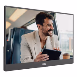 AOC 16T20E2 téléviseur et moniteur portables Moniteur portable Noir 39,6 cm (15.6") LED 1920 x 1080 pixels - Vue supplémentaire 5