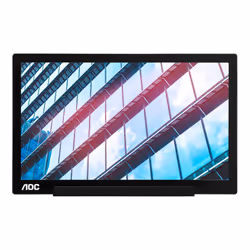 AOC 01 Series I1601P écran plat de PC 15.6" Full HD LED Argent, Noir