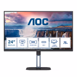 AOC V5 24V5CE/BK, 60,5 cm (23.8"), 1920 x 1080 pixels, Full HD, LED, 4 ms, Noir