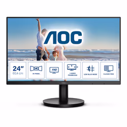 AOC B3 24B3HM/BK, 60,5 cm (23.8"), 1920 x 1080 pixels, Full HD, LED, 4 ms, Noir