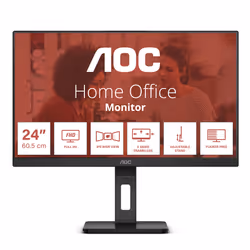 AOC E3 24E3QAF, 60,5 cm (23.8"), 1920 x 1080 pixels, Full HD, LCD, 4 ms, Noir