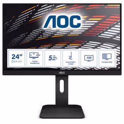 AOC P1 24P1, 60,5 cm (23.8"), 1920 x 1080 pixels, Full HD, LED, 5 ms, Noir