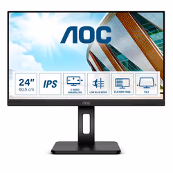 AOC P2 24P2Q, 60,5 cm (23.8"), 1920 x 1080 pixels, Full HD, LED, 4 ms, Noir