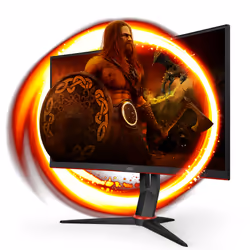 AOC G2 C24G2U/BK écran plat de PC 23.6" Full HD LED Noir, Rouge