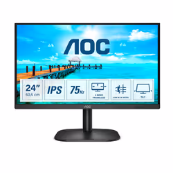 AOC B2 24B2XD, 60,5 cm (23.8"), 1920 x 1080 pixels, Full HD, LED, 4 ms, Noir