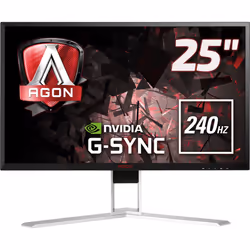 AOC AGON 1 AG251FG, 62,2 cm (24.5"), 1920 x 1080 pixels, Full HD, LED, 1 ms, Noir, Rouge