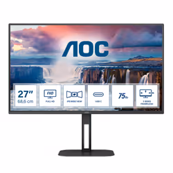 AOC V5 27V5CE, 68,6 cm (27"), 1920 x 1080 pixels, Full HD, LED, 1 ms, Noir