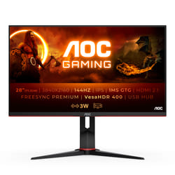 AOC G2 U28G2XU2/BK LED display 28" 4K Ultra HD Noir, Rouge