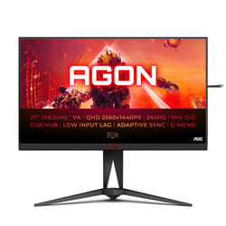 AOC AGON 5 AG275QZN/EU écran plat de PC 27" Quad HD Noir, Rouge
