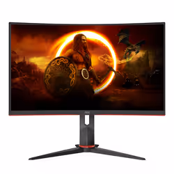 AOC CQ27G2S/BK, 68,6 cm (27"), 2560 x 1440 pixels, Quad HD, 4 ms, Noir, Rouge