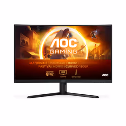 AOC G4 CQ32G4VE, 81,3 cm (32"), 2560 x 1440 pixels, Quad HD, LCD, 0,5 ms, Noir, Gris