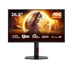 AOC G4 Q27G4SDR écran plat de PC 26.5" Quad HD QD-OLED Noir, Rouge