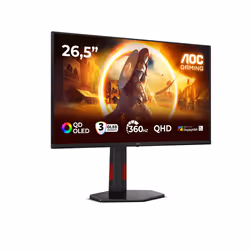 AOC G4 Q27G4SDR écran plat de PC 26.5" Quad HD QD-OLED Noir, Rouge - Vue supplémentaire 2
