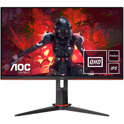 AOC G2 Q27G2U/BK, 68,6 cm (27"), 2560 x 1440 pixels, Quad HD, LED, 1 ms, Noir, Rouge