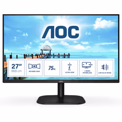 AOC B2 27B2H/EU, 68,6 cm (27"), 1920 x 1080 pixels, Full HD, LED, 4 ms, Noir