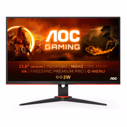 AOC 24G2SAE/BK, 60,5 cm (23.8"), 1920 x 1080 pixels, Full HD, 1 ms, Noir, Rouge