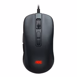 AOC GM300, Droitier, Optique, USB Type-A, 6200 DPI, 1 ms, Noir